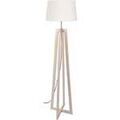 Luminaire sur Grenoble : Lampadaires Tosel Lampadaire colonne bois naturel et blanc Beige Unique. . Maison & D&eacute;co > Lampadaires.