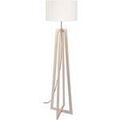 Luminaire sur Grenoble : Lampadaires Tosel Lampadaire colonne bois naturel et blanc Beige Unique. . Maison & D&eacute;co > Lampadaires.