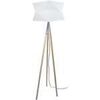Lampadaires Tosel Lampadaire tr&eacute;pied bois naturel et blanc Beige Unique. . Maison & D&eacute;co > Lampadaires.