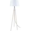 Lampadaires Tosel Lampadaire tr&eacute;pied bois naturel et blanc Beige Unique. . Maison & D&eacute;co > Lampadaires.