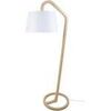 Lampadaires Tosel Lampadaire arqu&eacute; bois naturel et blanc Beige Unique. . Maison & D&eacute;co > Lampadaires.