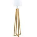 Luminaire sur Grenoble : Lampadaires Tosel Lampadaire colonne bois naturel et blanc Beige Unique. . Maison & D&eacute;co > Lampadaires.