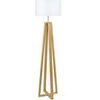 Lampadaires Tosel Lampadaire colonne bois naturel et blanc Beige Unique. . Maison & D&eacute;co > Lampadaires.