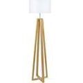Luminaire sur Grenoble : Lampadaires Tosel Lampadaire colonne bois naturel et blanc Beige Unique. . Maison & D&eacute;co > Lampadaires.