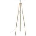 Luminaire sur Grenoble : Lampadaires Tosel Lampadaire tr&eacute;pied bois naturel et blanc Beige Unique. . Maison & D&eacute;co > Lampadaires.
