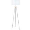 Lampadaires Tosel Lampadaire tr&eacute;pied bois naturel et blanc Beige Unique. . Maison & D&eacute;co > Lampadaires.