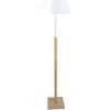 Lampadaires Tosel Lampadaire droit bois naturel et blanc Beige Unique. . Maison & D&eacute;co > Lampadaires.