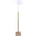 Luminaire sur Grenoble : Lampadaires Tosel Lampadaire droit bois naturel et blanc Beige Unique. . Maison & D&eacute;co > Lampadaires.