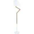 Luminaire sur Grenoble : Lampadaires Tosel Lampadaire articul&eacute; bois naturel et blanc Beige Unique. . Maison & D&eacute;co > Lampadaires.