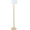 Lampadaires Tosel Lampadaire droit bois naturel et blanc Beige Unique. . Maison & D&eacute;co > Lampadaires.