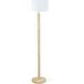 Lampadaires Tosel Lampadaire droit bois naturel et blanc Beige Unique. . Maison & D&eacute;co > Lampadaires.