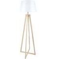 Luminaire sur Grenoble : Lampadaires Tosel Lampadaire colonne bois naturel et blanc Beige Unique. . Maison & D&eacute;co > Lampadaires.