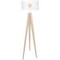 Luminaire sur Grenoble : Lampadaires Tosel Lampadaire tr&eacute;pied bois naturel et blanc Beige Unique. . Maison & D&eacute;co > Lampadaires.