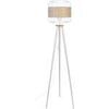 Lampadaires Tosel Lampadaire tr&eacute;pied bois naturel et blanc Beige Unique. . Maison & D&eacute;co > Lampadaires.