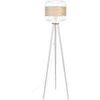 Lampadaires Tosel Lampadaire tr&eacute;pied bois naturel et blanc Beige Unique. . Maison & D&eacute;co > Lampadaires.