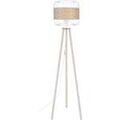 Luminaire sur Grenoble : Lampadaires Tosel Lampadaire tr&eacute;pied bois naturel et blanc Beige Unique. . Maison & D&eacute;co > Lampadaires.