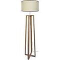Luminaire sur Grenoble : Lampadaires Tosel Lampadaire colonne bois naturel et blanc Beige Unique. . Maison & D&eacute;co > Lampadaires.