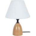Luminaire sur Grenoble : Lampes de bureau Tosel Lampe de chevet conique bois naturel et blanc Beige Unique. . Maison & D&eacute;co > Lampes de bureau.