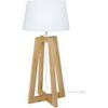 Lampes de bureau Tosel Lampe de chevet colonne bois naturel et blanc Beige Unique. . Maison & D&eacute;co > Lampes de bureau.