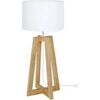 Lampes de bureau Tosel Lampe de chevet colonne bois naturel et blanc Beige Unique. . Maison & D&eacute;co > Lampes de bureau.