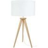 Lampes de bureau Tosel Lampe de chevet tr&eacute;pied bois naturel et blanc Beige Unique. . Maison & D&eacute;co > Lampes de bureau.