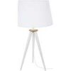 Lampes de bureau Tosel Lampe de chevet tr&eacute;pied bois naturel et blanc Beige Unique. . Maison & D&eacute;co > Lampes de bureau.
