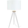 Lampes de bureau Tosel Lampe de chevet tr&eacute;pied bois naturel et blanc Beige Unique. . Maison & D&eacute;co > Lampes de bureau.