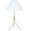 Lampes de bureau Tosel Lampe a poser droit bois naturel et blanc Beige Unique. . Maison & D&eacute;co > Lampes de bureau.
