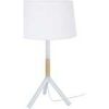 Lampes de bureau Tosel Lampe a poser droit bois naturel et blanc Beige Unique. . Maison & D&eacute;co > Lampes de bureau.