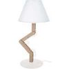Lampes de bureau Tosel Lampe a poser articul&eacute; bois naturel et blanc Beige Unique. . Maison & D&eacute;co > Lampes de bureau.