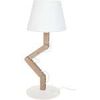 Lampes de bureau Tosel Lampe a poser articul&eacute; bois naturel et blanc Beige Unique. . Maison & D&eacute;co > Lampes de bureau.