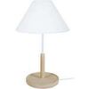 Lampes de bureau Tosel Lampe de chevet droit bois naturel et blanc Beige Unique. . Maison & D&eacute;co > Lampes de bureau.