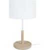 Lampes de bureau Tosel Lampe de chevet droit bois naturel et blanc Beige Unique. . Maison & D&eacute;co > Lampes de bureau.