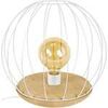 Lampes de bureau Tosel Lampe de chevet filaire bois naturel et blanc Beige Unique. . Maison & D&eacute;co > Lampes de bureau.
