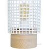 Lampes de bureau Tosel Lampe de chevet cylindrique bois naturel et blanc Beige Unique. . Maison & D&eacute;co > Lampes de bureau.