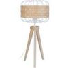 Lampes de bureau Tosel Lampe a poser tr&eacute;pied bois naturel et blanc Beige Unique. . Maison & D&eacute;co > Lampes de bureau.