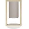 Lampes de bureau Tosel Lampe de chevet carr&eacute; bois naturel et blanc Beige Unique. . Maison & D&eacute;co > Lampes de bureau.
