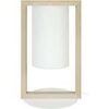 Lampes de bureau Tosel Lampe de chevet colonne bois naturel et blanc Beige Unique. . Maison & D&eacute;co > Lampes de bureau.