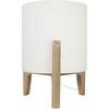 Lampes de bureau Tosel Lampe de chevet tr&eacute;pied bois naturel et blanc Beige Unique. . Maison & D&eacute;co > Lampes de bureau.