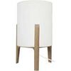 Lampes de bureau Tosel Lampe a poser cylindrique bois naturel et blanc Beige Unique. . Maison & D&eacute;co > Lampes de bureau.
