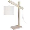 Lampes de bureau Tosel Lampe de bureau articul&eacute; bois naturel et blanc Beige Unique. . Maison & D&eacute;co > Lampes de bureau.