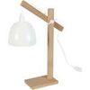 Lampes de bureau Tosel Lampe de bureau articul&eacute; bois naturel et blanc Beige Unique. . Maison & D&eacute;co > Lampes de bureau.