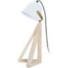 Lampes de bureau Tosel Lampe de bureau d&ocirc;me bois naturel et blanc Beige Unique. . Maison & D&eacute;co > Lampes de bureau.