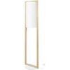 Lampadaires Tosel Lampadaire colonne bois naturel et blanc Beige Unique. . Maison & D&eacute;co > Lampadaires.