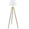 Lampadaires Tosel Lampadaire tr&eacute;pied bois naturel et blanc Beige Unique. . Maison & D&eacute;co > Lampadaires.
