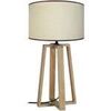 Lampes de bureau Tosel Lampe de chevet colonne bois naturel et blanc Beige Unique. . Maison & D&eacute;co > Lampes de bureau.