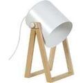 Lampes de bureau Tosel Lampe de bureau articul&eacute; bois naturel et blanc Beige Unique. . Maison & D&eacute;co > Lampes de bureau.