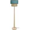 Lampadaires Tosel Lampadaire droit bois naturel et bleu Beige Unique. . Maison & D&eacute;co > Lampadaires.