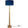 Lampadaires Tosel Lampadaire droit bois naturel et bleu Beige Unique. . Maison & D&eacute;co > Lampadaires.