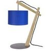 Lampes de bureau Tosel Lampe de chevet arqu&eacute; bois naturel et bleu Beige Unique. . Maison & D&eacute;co > Lampes de bureau.